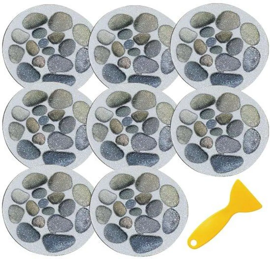 Tapis de douche antidérapant autocollant grand format pour carrelage