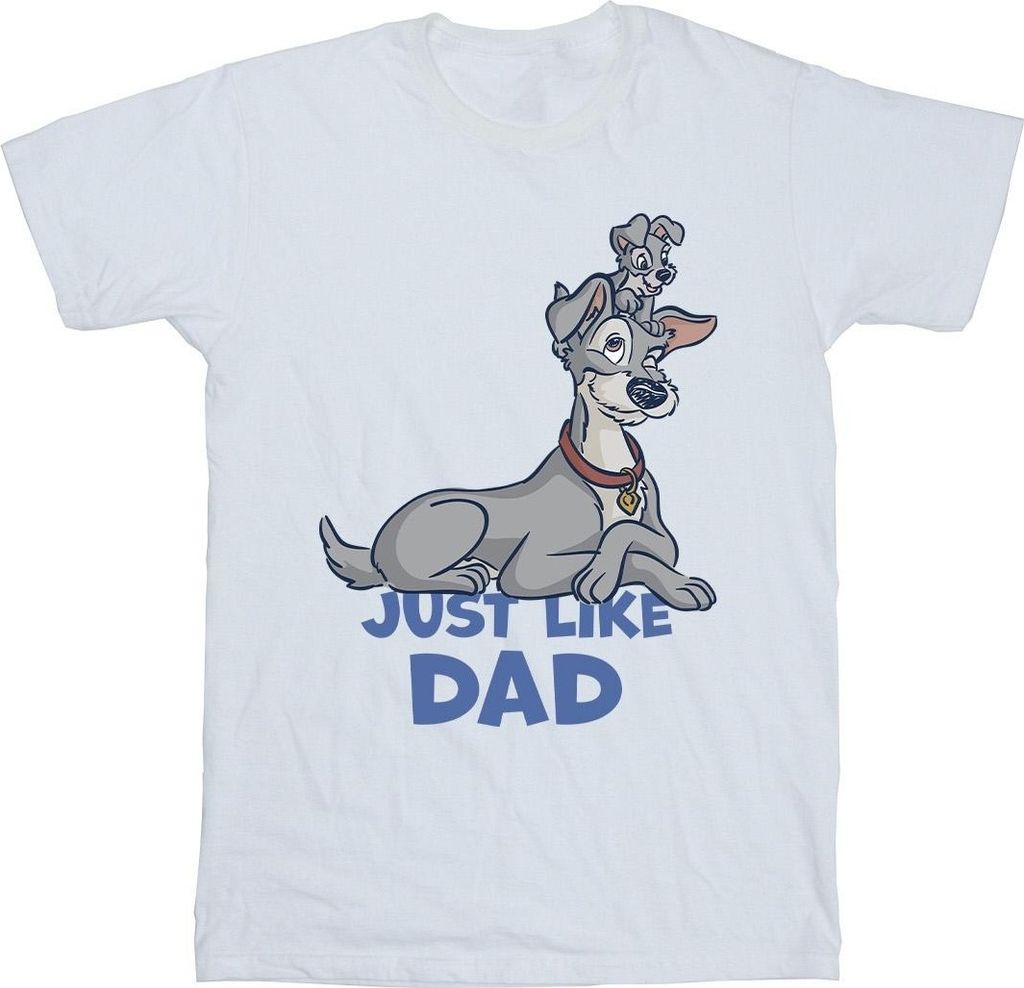 Disney - "Lady And The Tramp Just Like Dad" T-Shirt für Herren BI33890 (5XL) (Weiß)