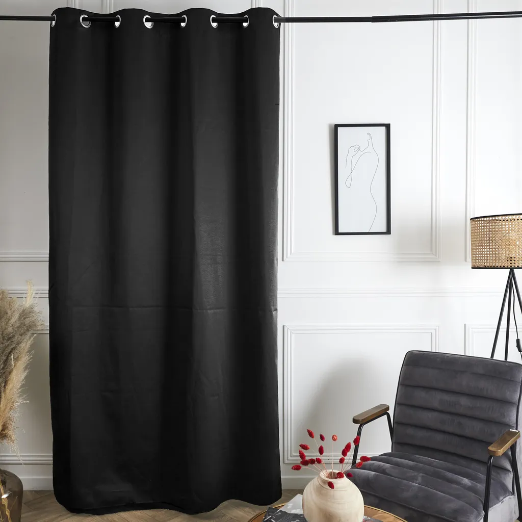 Rideau Thermique Isolant 135x240cm - Occultant Gris Anthracite pour Fenêtre