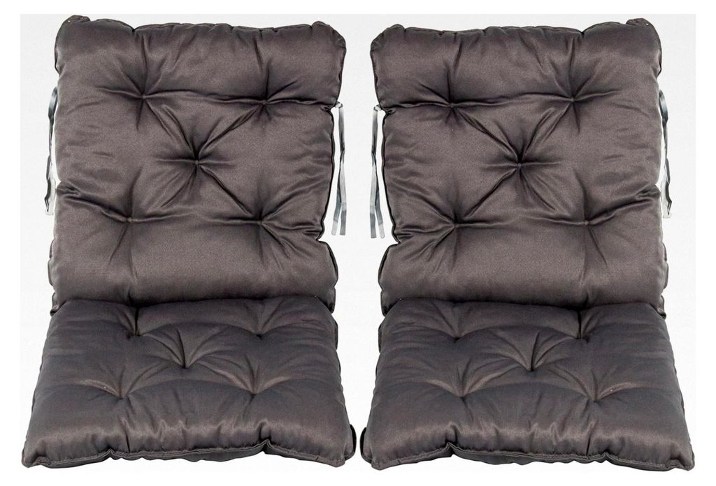 2er Set Rückenkissen für Sessel, Grau, ca. 50 x 98 x 10 cm