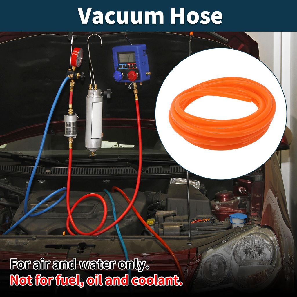 Silicone Vakuumschlauch Automobil Vakuumleitung Orange 23FT 15/32" 16mm ID 2mm Dicke 1Stk Hochtemperatur 130PSI Maximaldruck Für Luft Und Wasser