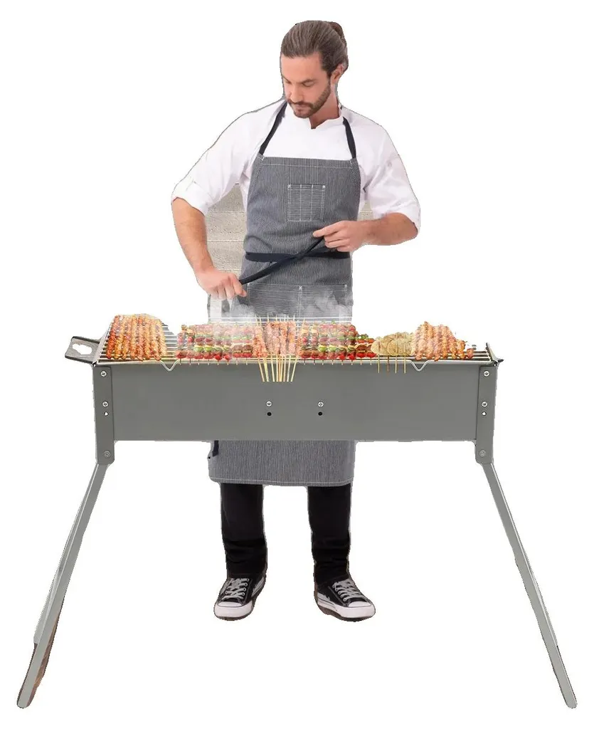 Barbecue portable de camping 24x7 pouces pour pique-nique et randonnée