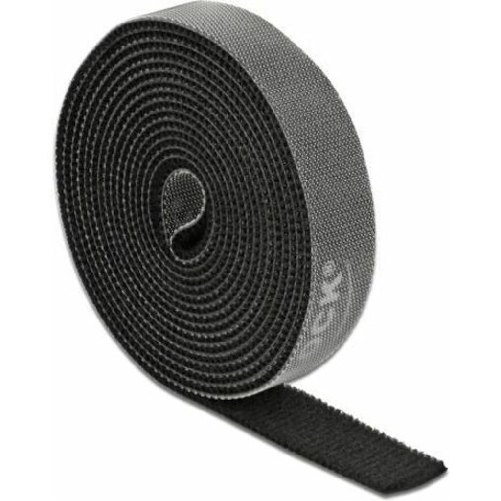Delock  Klettband auf Rolle L 2 m x B 15 mm schwarz Produktbild 