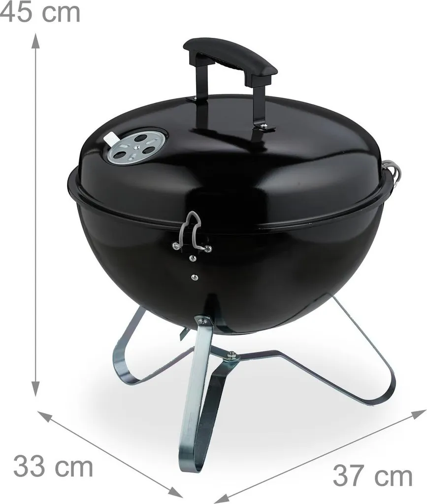 Barbecue charbon portable 37 cm léger sans fumée encombrante - 3