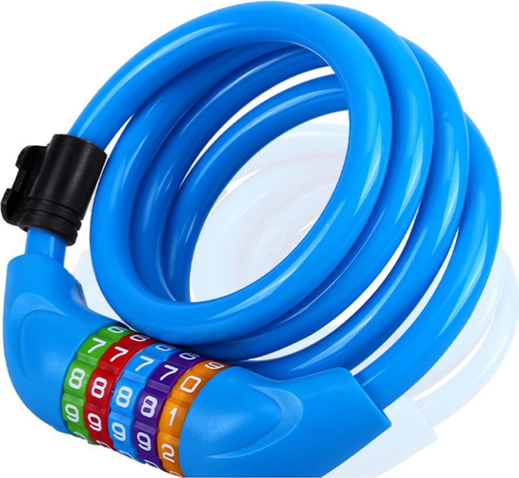 Fahrradschloss 5-stellig - Kabelschloss Mit Code Kombination 120cm