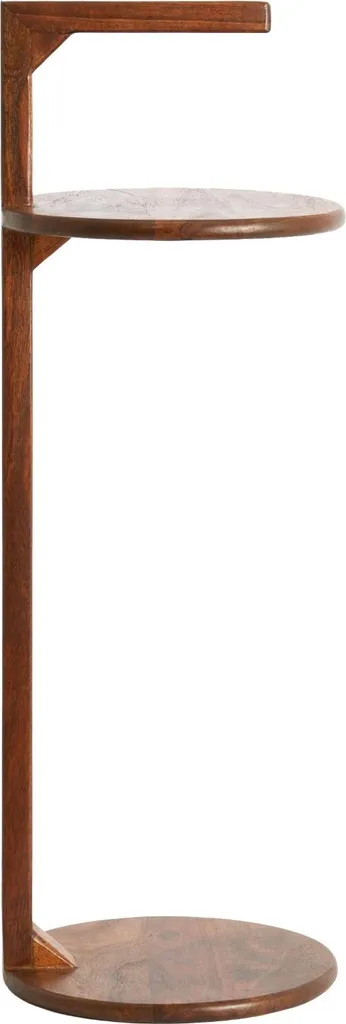 Table d'appoint Delmino Light & Living Marron Ø26x77cm - Bout de canapé