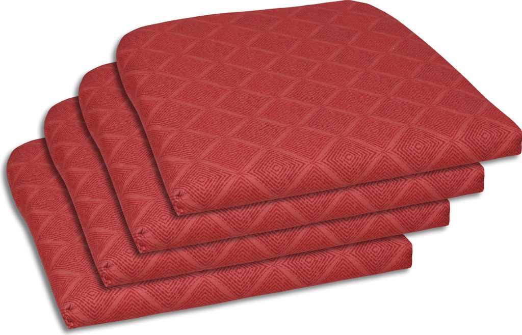 GO-DE Textil, Sitzkissen Sitzmöbel, 4er-Set, Farbe: rot, Produktbild 