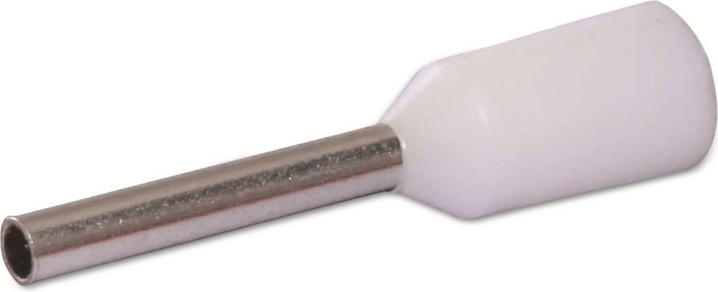 QUADRIOS Aderendhülse 22C425, 0,5 mm², Weiß, Teilisoliert, 100 Stück