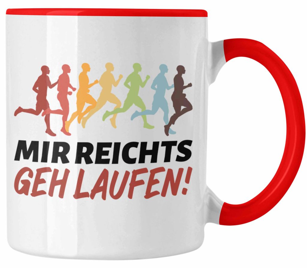 Mir Reichts Ich Geh Laufen Tasse Geschenk für Jogger Läufer Geschenkidee (Rot)