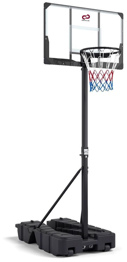 Adjustable Basketball Hoop with Wheels & Storage