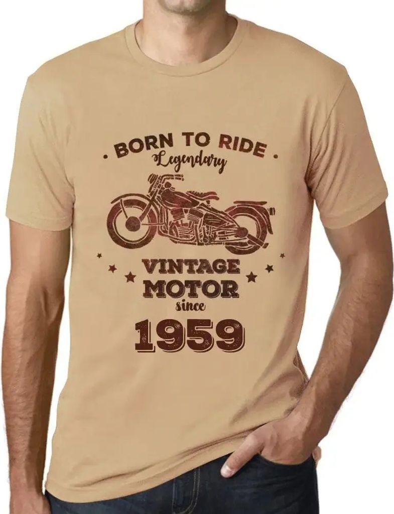 Herren Grafik T-Shirt Geboren, um ein legendäres Motorrad zu fahren, seit 1959 – Born to Ride Legendary Motor Since 1959 – Geschenk 65. Geburt...