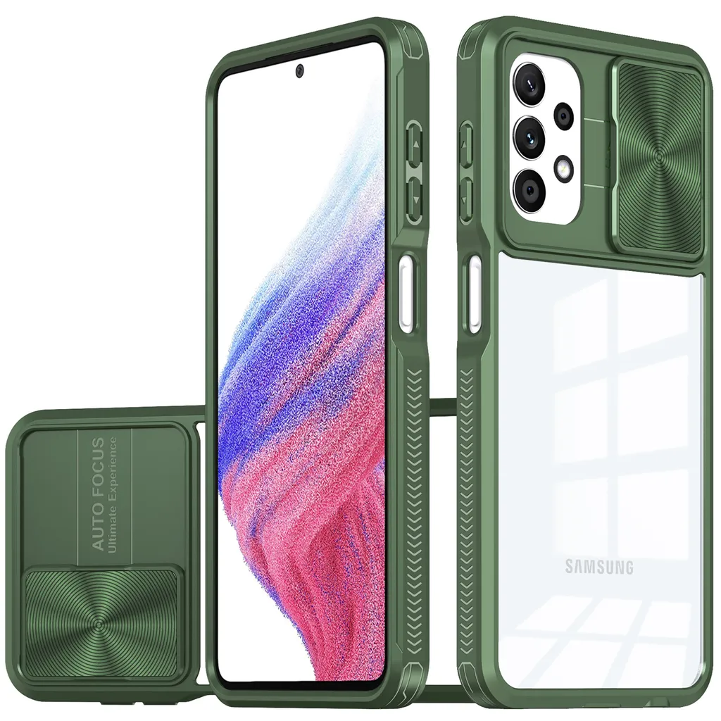 Custodia Antiurto Galaxy A23 Verde con Slider Camera - Massima Durata