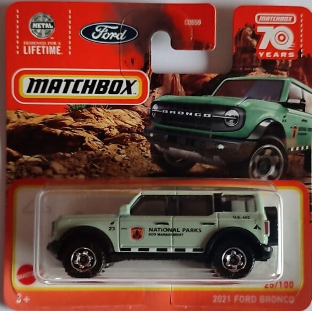 Matchbox 2021 Ford Bronco 25/100 Serie 2023 svetlozelený Obrázok produktu 