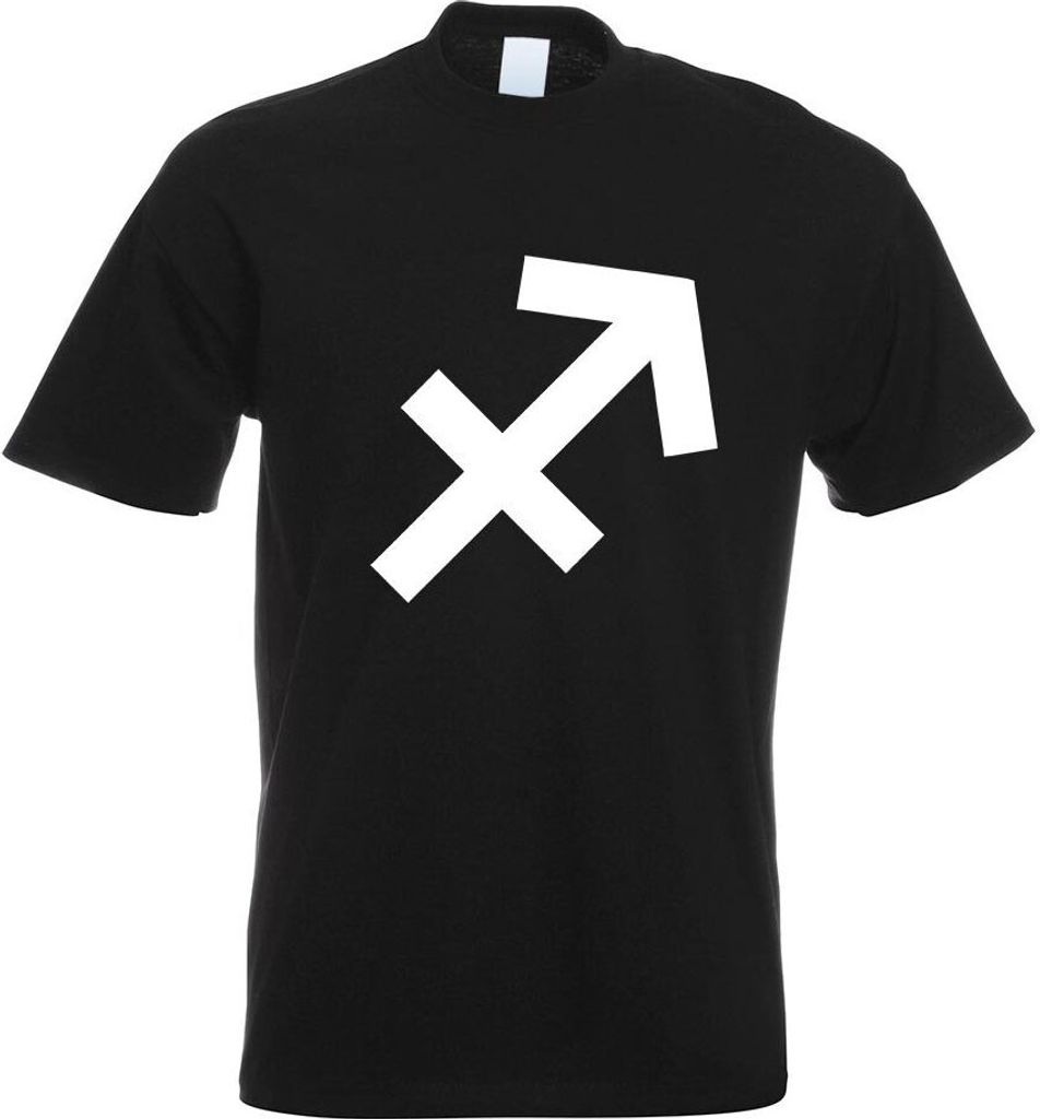 Kiwistar - T-Shirt - schwarz - Schütze Sternzeichen Motiv Bedruckt Funshirt Design Print - mit Motiv Bedruckt - Funshirt Design - Sport - Freizeit...