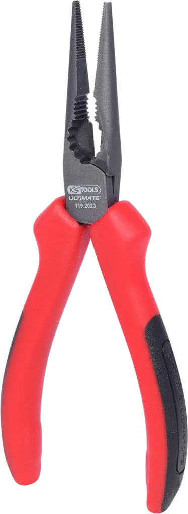 Pince téléphone bec demi-rond KS Tools 160 mm en acier haute qualité