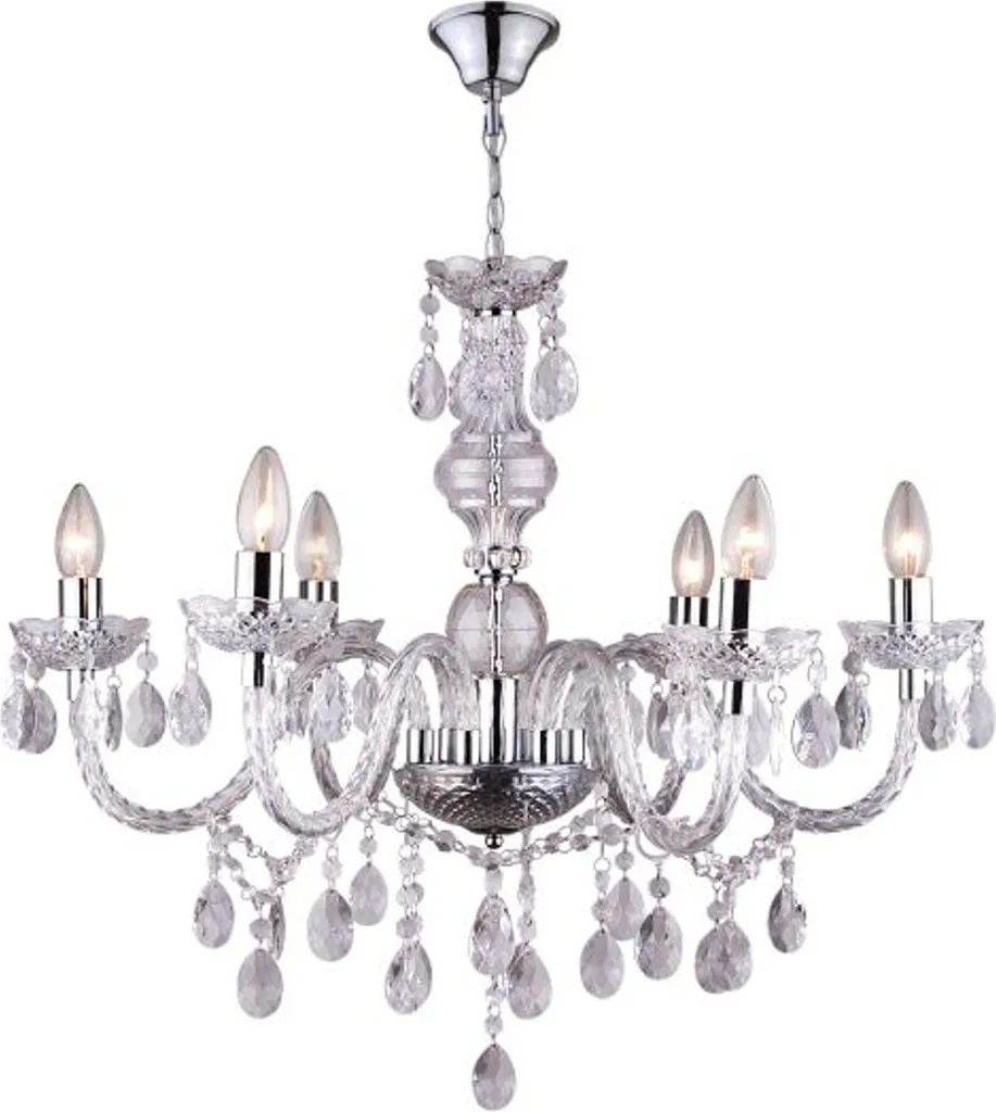 Lustre de Salon Chic pour Salle à Manger Design Chrome CUIMBRA I