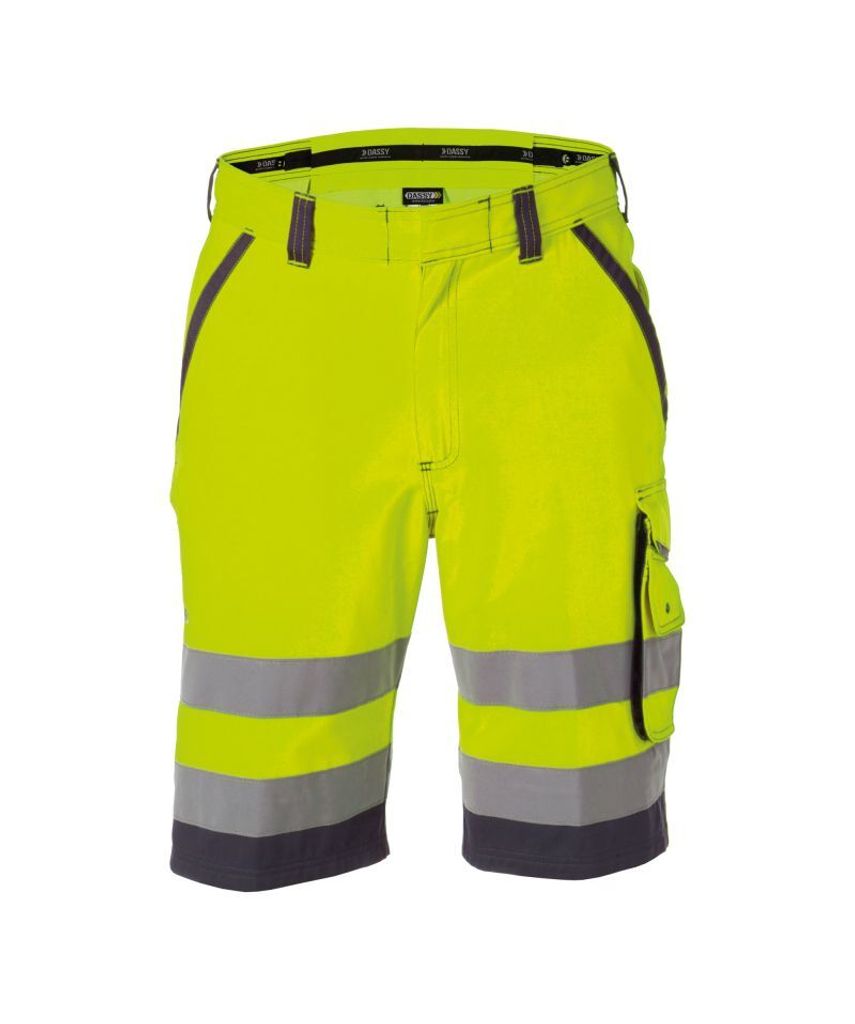 DASSY Lucca Warnschutz-Shorts NEONGELB/ZEMENTGRAU Gr.66 Länge: STANDARD