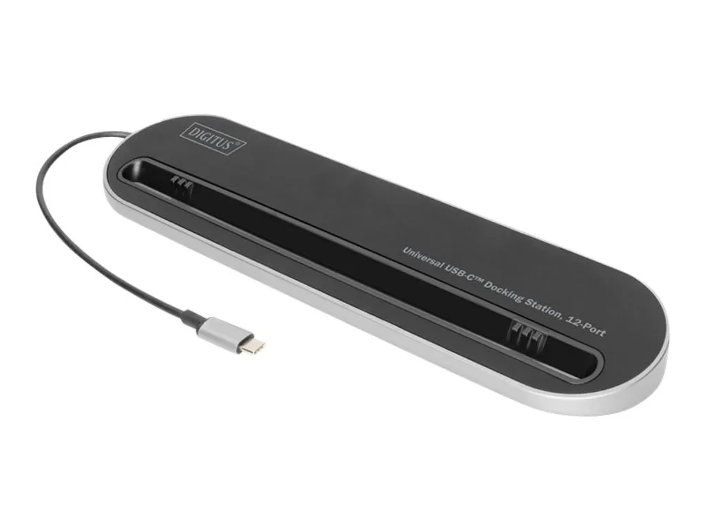Station d'accueil DIGITUS USB-C 12 ports avec triple affichage vidéo HD