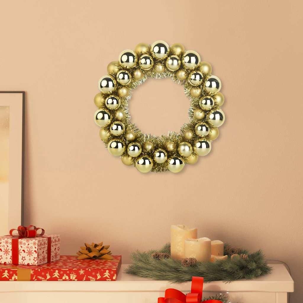 (Robust Möbel)Weihnachtsballkränze 2er set - Deko Garten/Haus - einfach aufzubauen - Gold 33x33x7cm Polystyrol NEU684193 - Christbaumschmuck