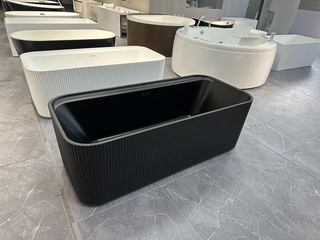 Weiße Standbadewanne Robuste Badezimmer Acryl Freistehende Badewanne