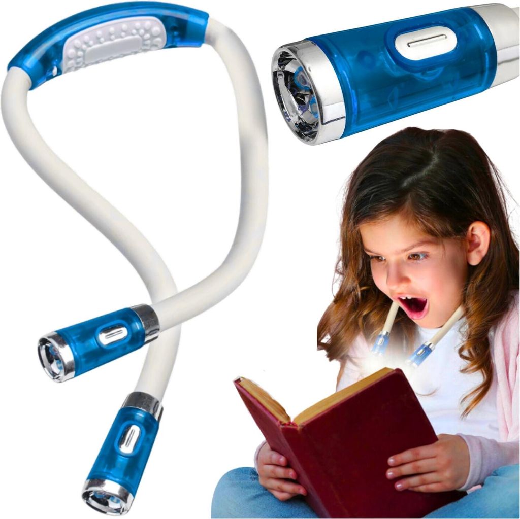 Nachtlampe zum Lesen von Büchern im Bett, Schlafzimmer, LED-Halslampe, Batterien