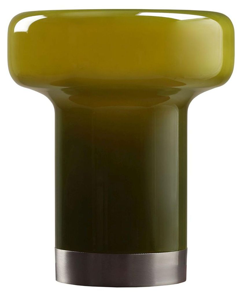 Tischlampe Glas Metall E14 Ø 245 cm 29.5 cm Limette rund Modern Tischleuchte