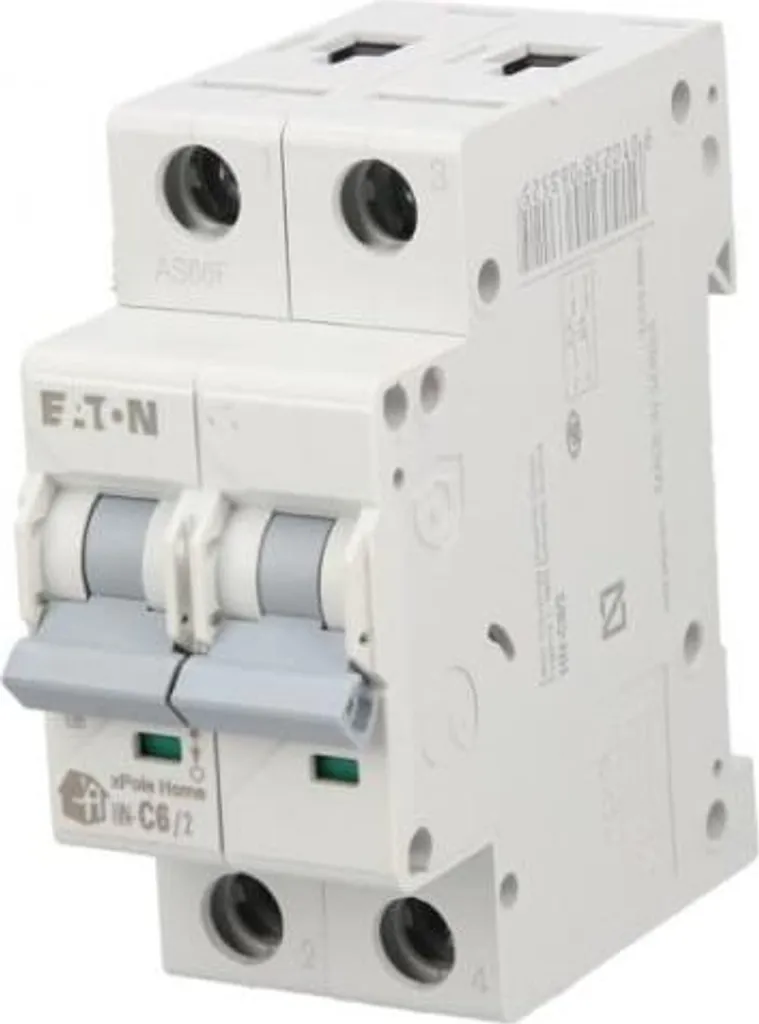 Disjoncteur 2P C 6A 6kA AC xPole Home HN-C6/2 Eaton 194868 Fiable