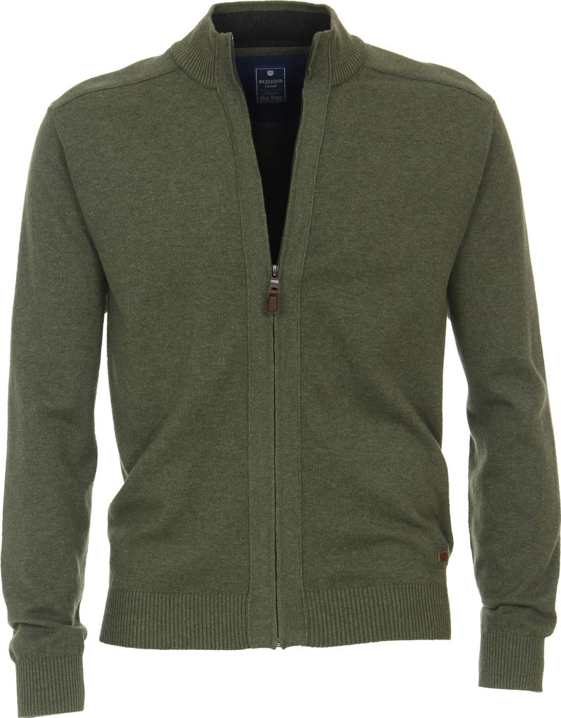 REDMOND Casual Herren Strickjacke Stehkragen Zipper Produktbild 