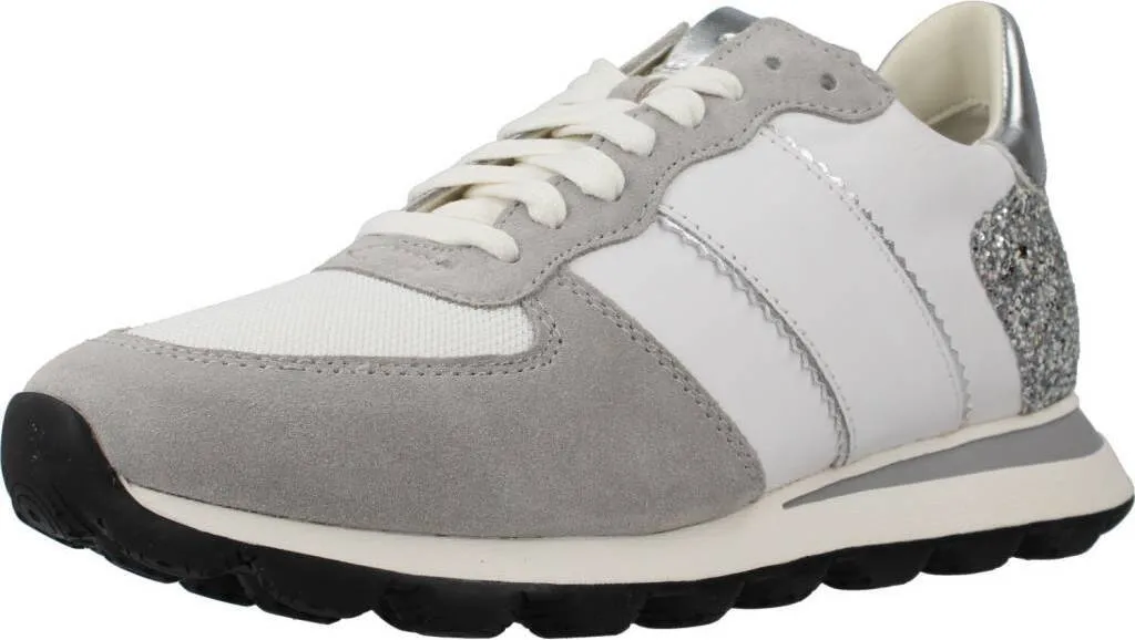 Baskets Femme Geox D Spherica Vseries Gris : Chaussures de Ville Légères