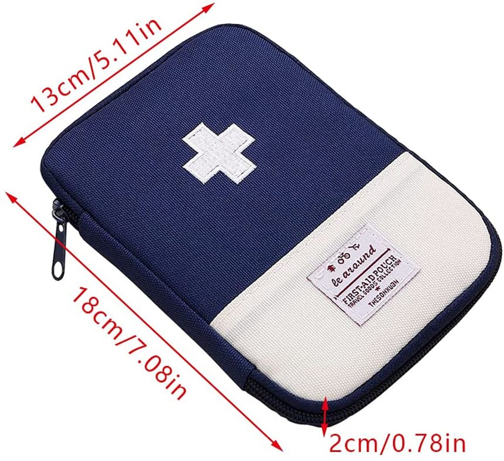 2 Stück Medikament Tasche, Mini Erste Hilfe Tasche Leer, Tragbare Mini  Erste-Hilfe Set, Notfalltasche, für Notsituationen zu Hause, im Büro, auf