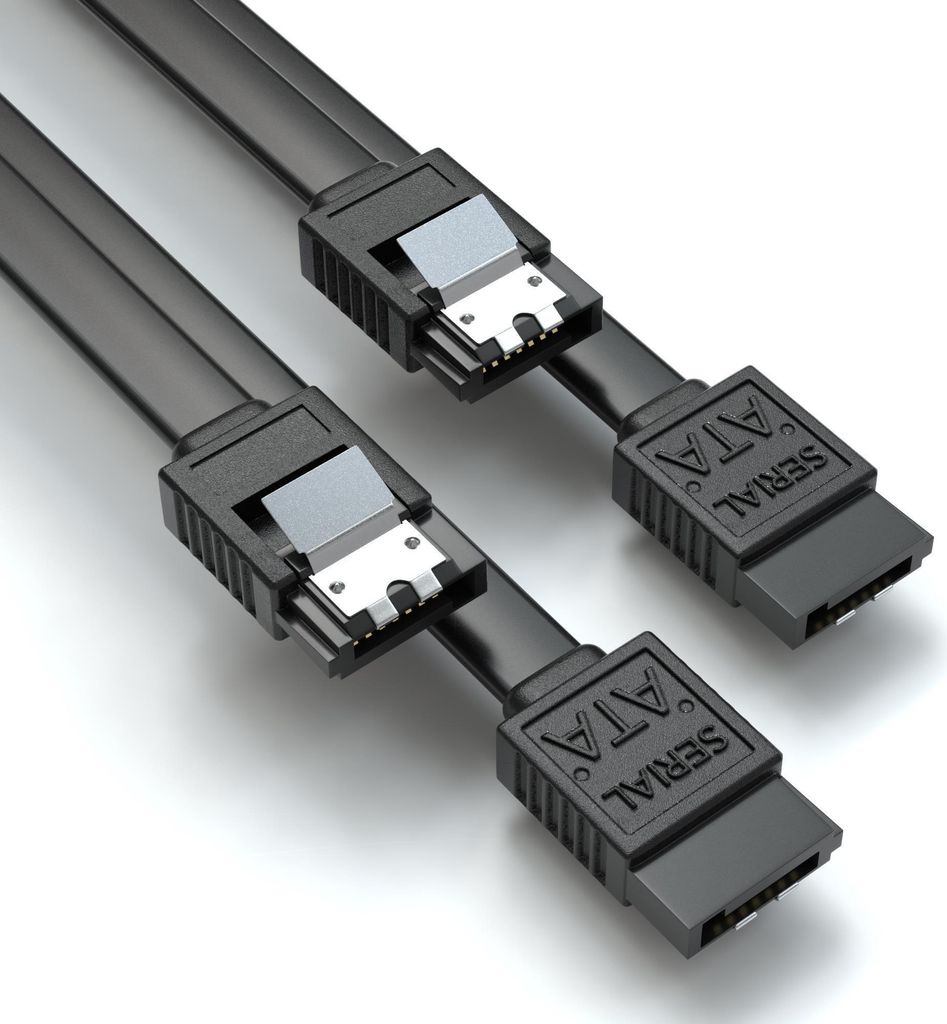 SATA 3 - 2er Set Schwarz - 0,5m