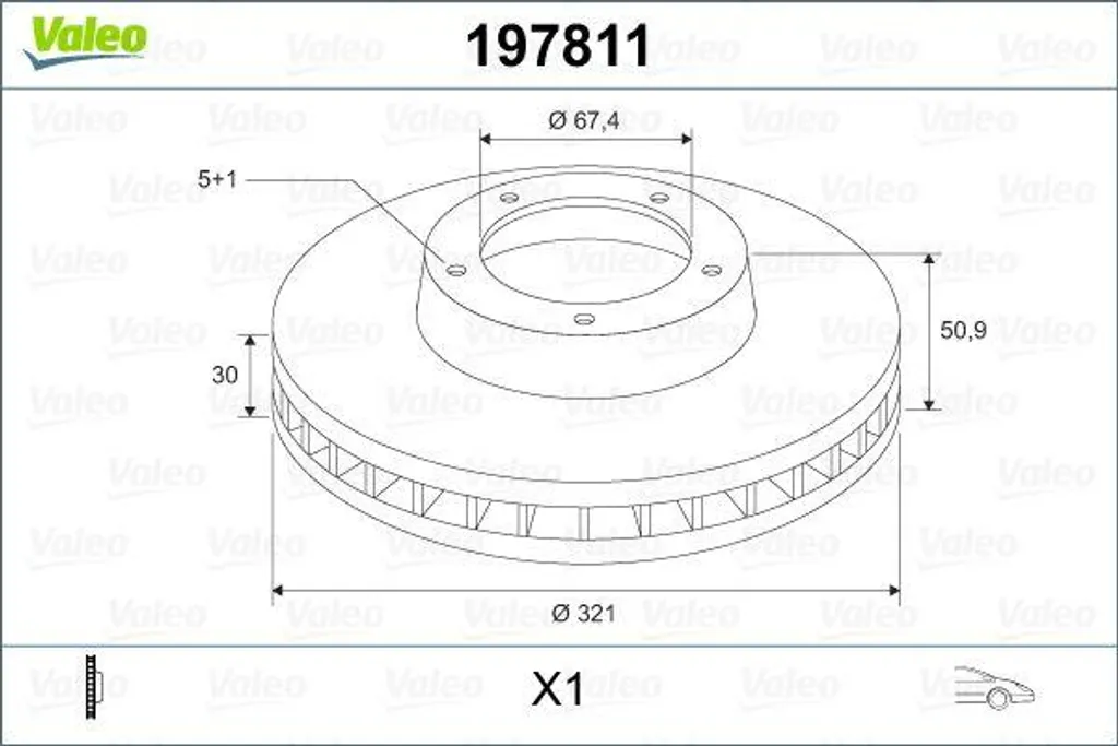 Disque de frein Valeo 197811 (OE 569064) : Solution de freinage pour Insignia