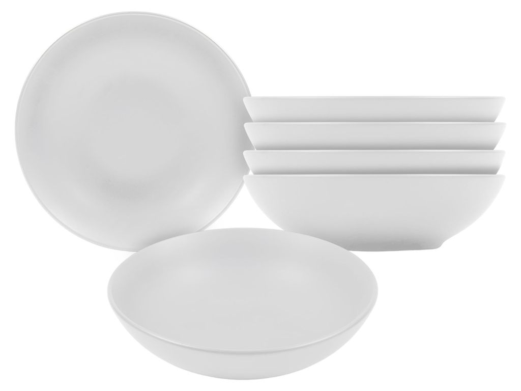 1.06 Tiefe Teller in weiß matt - 6er Set / Ø 20,5 cm  - Produktbild 