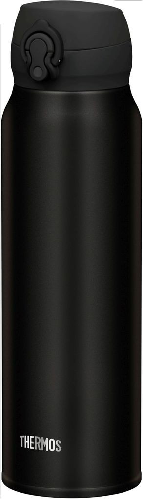 THERMOS Thermosflasche Ultralight, Edelstahl schwarz 0,75 l, hält 10 Stunden heiß oder 20 Stunden kalt, spülmaschinenfest, absolut dicht, BPA-Fr...