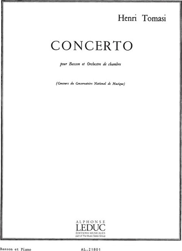 Concerto pour basson et orchestre de chambre pour basson et piano