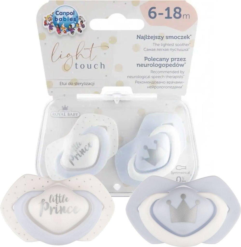 Lovi Schnuller Beruhigungssauger Silikon Royal Baby Boy 2er Produktbild 