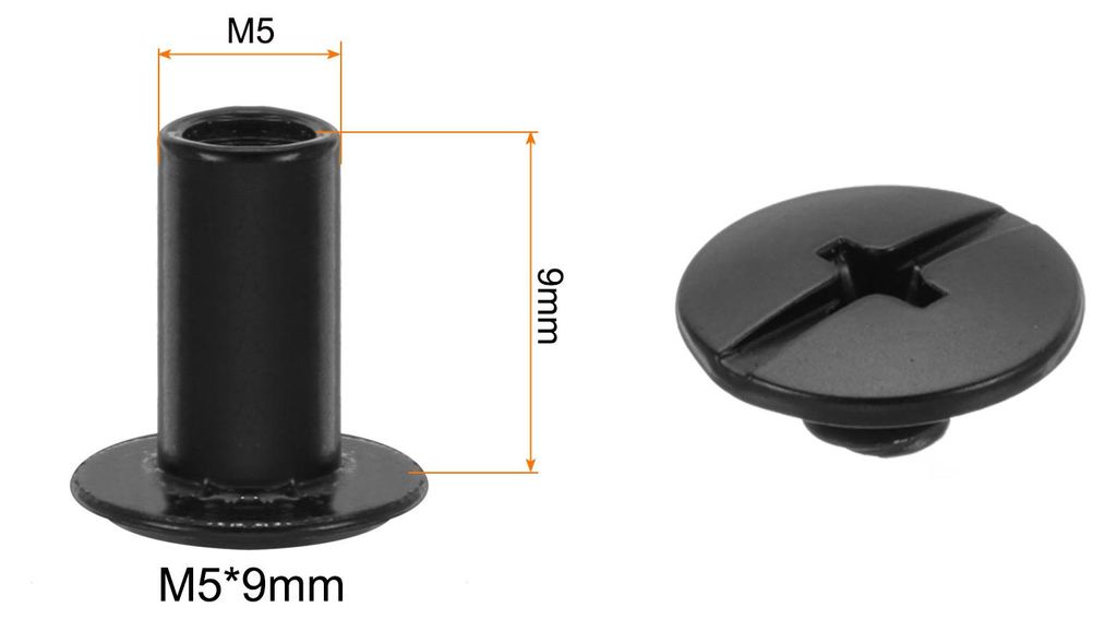 50 Sets Chicago Binding Schrauben Nieten M5 x 9mm, Metall Buchschrauben mit Phillips Kopf fš¹r DIY Leder Gš¹rtel Tasche Handwerk Buchbindung De...