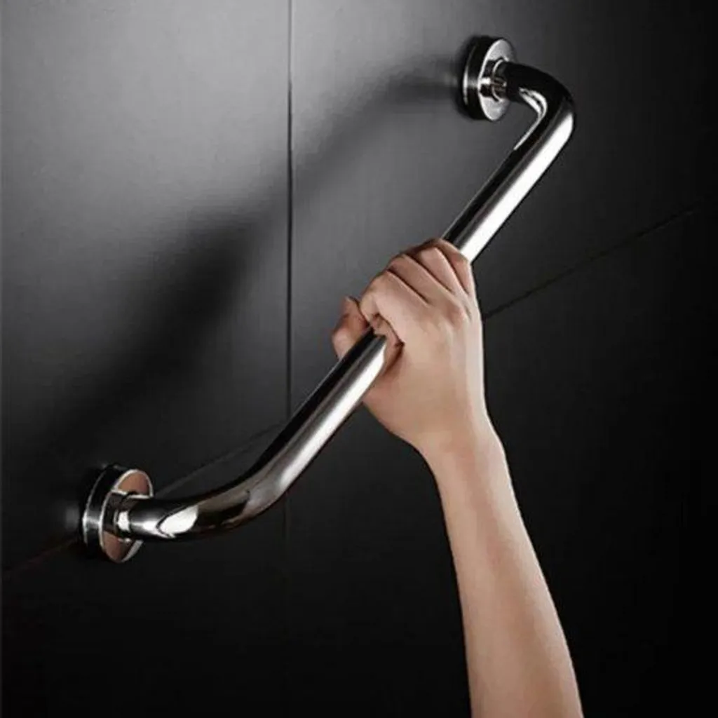 Barre d'appui de douche 30cm en inox brossé avec surface antidérapante