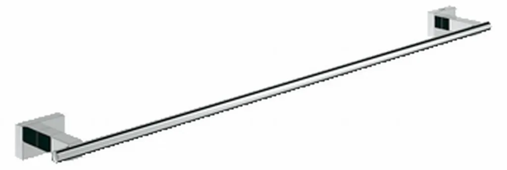 Barre porte-serviette murale en métal chrome Essentials Cube 60cm