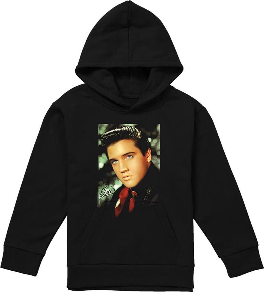 Elvis Presley - "Red Scarf" Kapuzenpullover für Kinder TV32323 (116) (Schwarz)