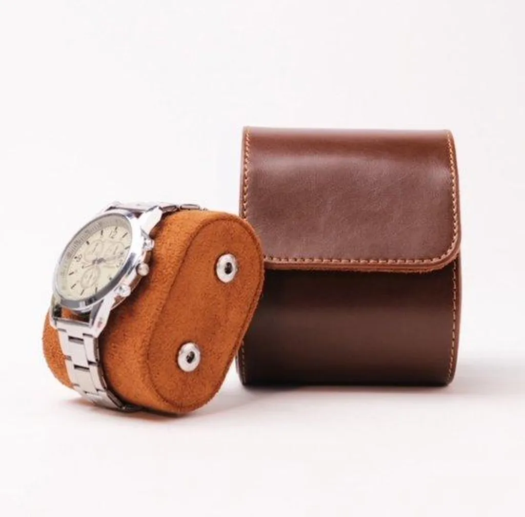 Coffret pour montre marron idéal pour le voyage et le rangement