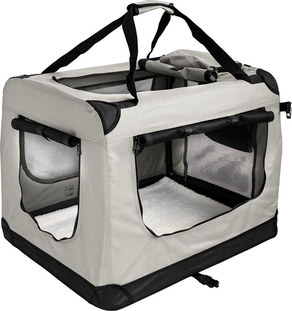 Faltbare Hundebox Transporttasche Transportbox Auto Katze Hunde Kaninchen Beige Cream Große Kleine Box Bag Klein Tasche Transport 7 Größen S - X...