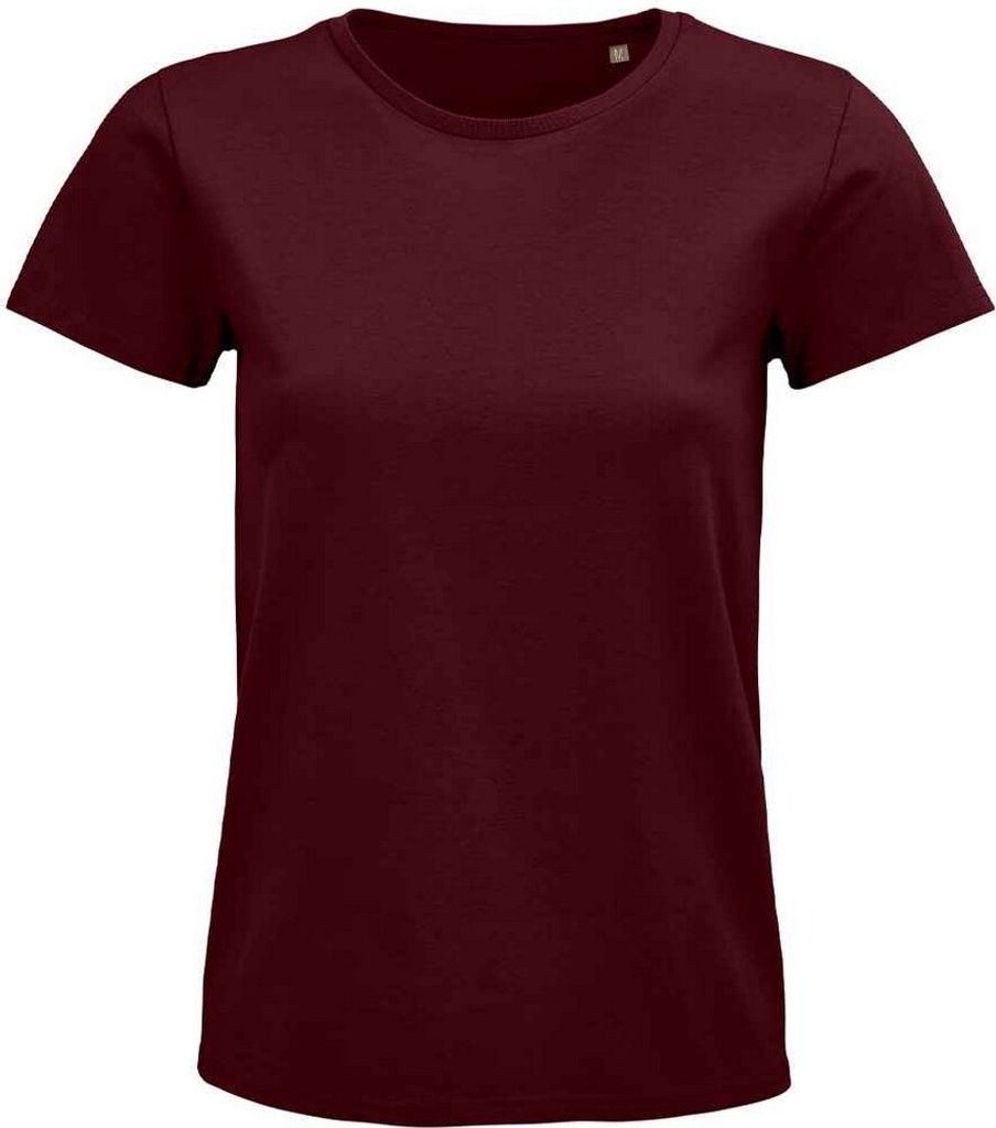 SOLS - "Pioneer" T-Shirt Baumwolle aus biologischem Anbau für Damen PC5342 (M) (Burgunderrot)