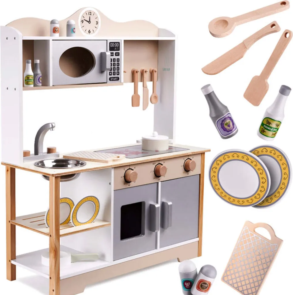 Cuisine enfant bois KUKETO pour stimuler l'imaginaire et l'autonomie