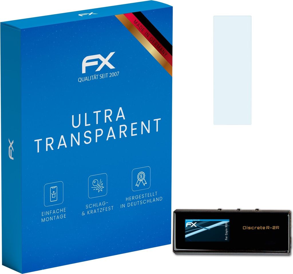 atFoliX FX-Clear 3x Schutzfolie kompatibel mit Cayin RU6 Displayschutzfolie