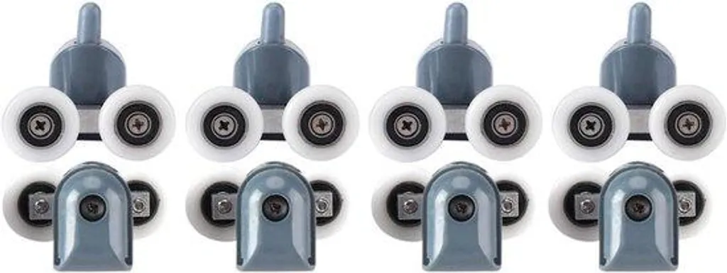 Roulettes de porte de douche coulissante - Pack de 8 galets en verre 25mm
