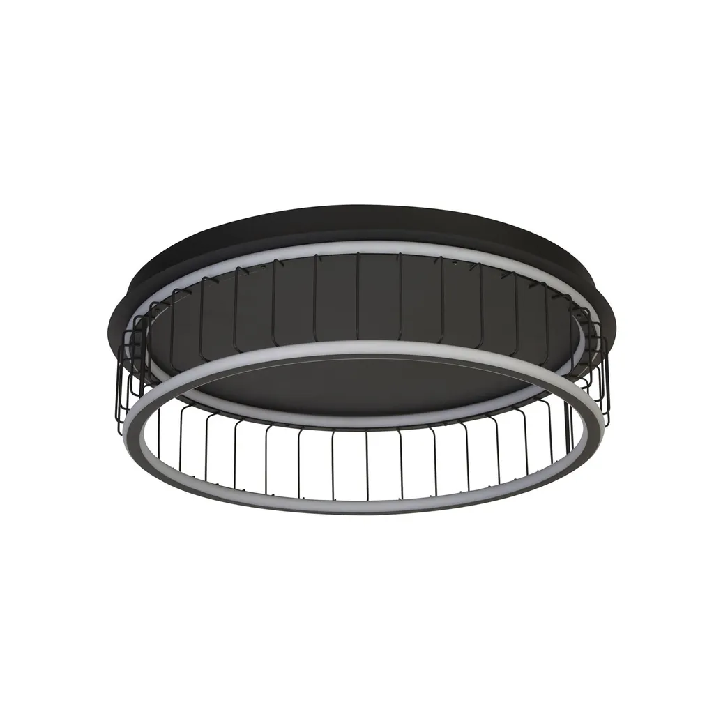Plafonnier LED Cage 60cm Noir Sable - Solution Éclairage Design Large - 2
