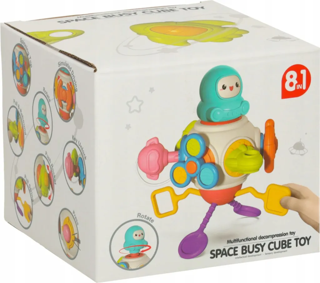 Cube interactif 8 en 1 avec activités sensorielles pour bébé 18 mois - 15