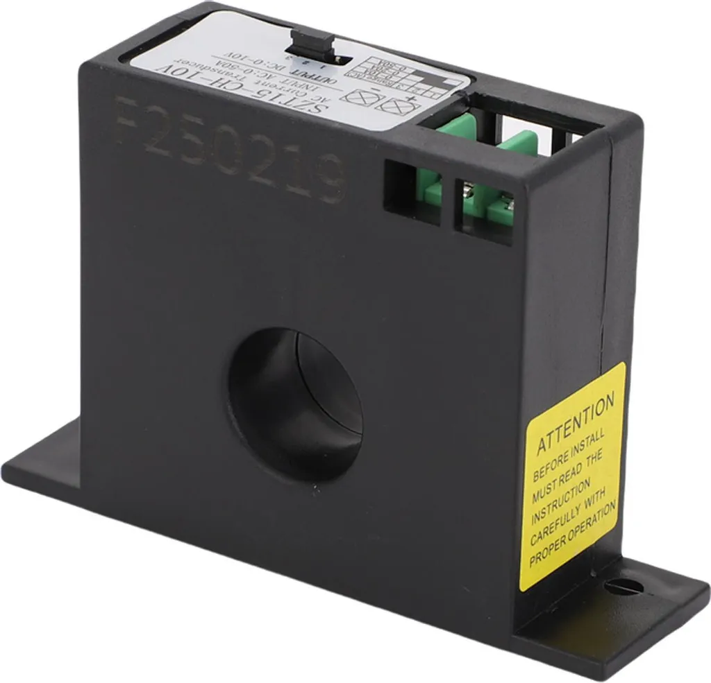 Transformateur de courant 50A avec sortie 0-10V, boîtier rail DIN isolant - 6