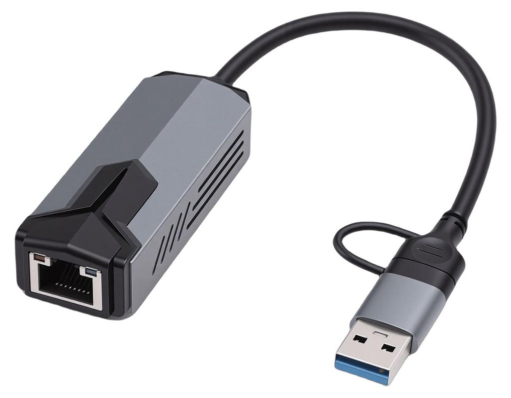 5G-Ethernet-Adapter-Unterstützung für Windows 10/11-Systeme, Hochgeschwindigkeitsübertragung, USB und Typ C zu RJ45-Netzwerkadapter